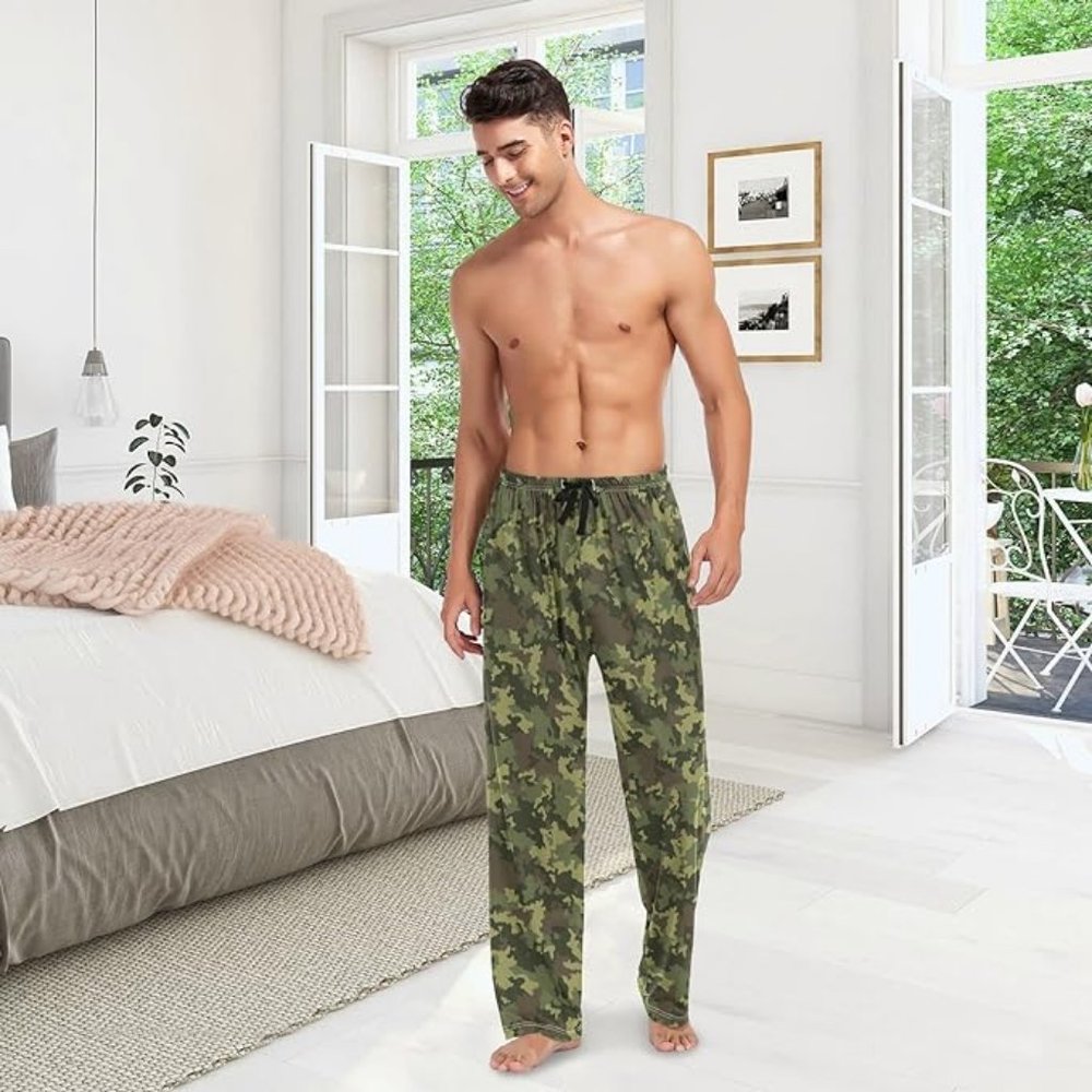 Men's Flannel and Fleece Camo Lounge Pants... SOFT & WARM!